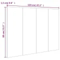 Tête de lit Chêne sonoma 120x1,5x80 cm Bois d'ingénierie