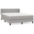 cadre de lit avec matelas Gris clair 140x200cm Tissu