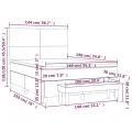 cadre de lit avec matelas Gris clair 140x190cm Tissu