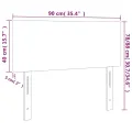 Tête de lit Gris foncé 90x5x78/88 cm Velours