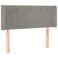 Tête de lit avec oreilles Gris clair 83x16x78/88 cm Velours
