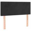 cadre de lit et matelas Noir 80x200 cm Velours