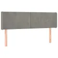 Tête de lit à LED Gris clair 147x16x78/88 cm Velours