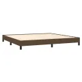 Cadre de lit Marron foncé 200x200 cm Tissu