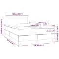 cadre de lit avec matelas LED Vert foncé 120x200 cm