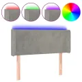 Tête de lit à LED Gris clair 103x16x78/88 cm Velours