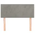 Tête de lit Gris clair 100x5x78/88 cm Velours