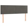 cadre de lit et matelas Gris foncé 140x200cm Velours