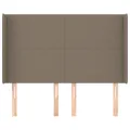 Tête de lit avec oreilles Taupe 147x16x118/128 cm Tissu