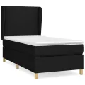 cadre de lit et matelas Noir 80x200 cm Tissu