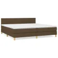cadre de lit avec matelas Marron foncé 200x200 cm