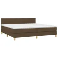 cadre de lit avec matelas Marron foncé 200x200 cm