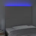 Tête de lit à LED Gris 80x5x118/128 cm Similicuir