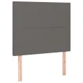 Tête de lit à LED Gris 80x5x118/128 cm Similicuir
