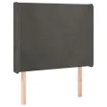 cadre de lit matelas LED Gris foncé 80x200cm Velours