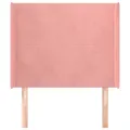 Tête de lit avec oreilles Rose 83x16x118/128 cm Velours