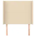 Tête de lit avec oreilles Crème 83x16x118/128 cm Tissu