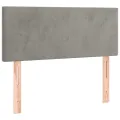 cadre de lit et matelas Gris clair 90x190 cm Velours