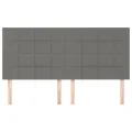 Têtes de lit 4 pcs Gris foncé 100x5x78/88 cm Tissu