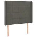 cadre de lit matelas LED Gris foncé 90x190cm Velours