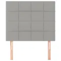 Têtes de lit 2 pcs Gris clair 100x5x78/88 cm Tissu
