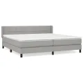 cadre de lit avec matelas Gris clair 200x200cm Tissu