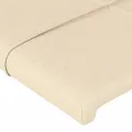 Tête de lit à LED Crème 203x16x118/128 cm Tissu