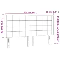 Tête de lit à LED Crème 203x16x118/128 cm Tissu