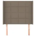 Tête de lit avec oreilles Taupe 103x16x118/128 cm Tissu