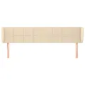 Tête de lit avec oreilles Crème 203x23x78/88 cm Tissu