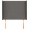 Tête de lit avec oreilles Gris 103x23x118/128 cm Similicuir