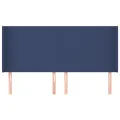 Tête de lit avec oreilles Bleu 203x16x118/128 cm Tissu