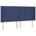Tête de lit à LED Bleu 203x16x118/128 cm Tissu
