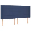 Tête de lit à LED Bleu 183x16x118/128 cm Tissu