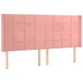 cadre de lit matelas et LED Rose 200x200 cm Velours