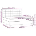 cadre de lit matelas et LED Rose 200x200 cm Velours