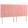 cadre de lit avec matelas Rose 200x200 cm Velours