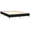 cadre de lit avec matelas Noir 140x190 cm Tissu