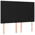 cadre de lit et matelas et LED Noir 140x200 cm Tissu