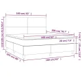 cadre de lit avec matelas Noir 160x200 cm Tissu