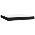cadre de lit avec matelas Noir 160x200 cm Tissu
