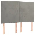 cadre de lit avec matelas LED Gris clair 140x200 cm