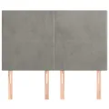 Têtes de lit 4 pcs Gris clair 72x5x78/88 cm Velours