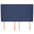 Tête de lit avec oreilles Bleu 147x23x118/128 cm Tissu