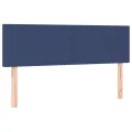 cadre de lit avec matelas Bleu 140x200 cm Tissu
