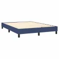 cadre de lit avec matelas Bleu 140x200 cm Tissu