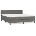 cadre de lit avec matelas Gris 160x200 cm Similicuir