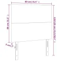 Têtes de lit 2 pcs Vert foncé 80x5x78/88 cm Velours