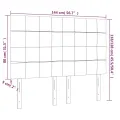 Têtes de lit 4 pcs Vert foncé 72x5x78/88 cm Velours