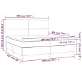 cadre de lit et matelas Vert foncé 200x200cm Velours